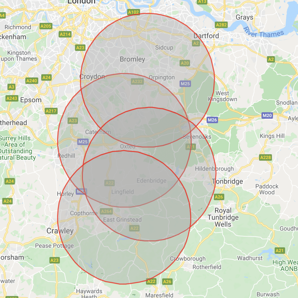 Included Areas Of Coverage - Bar Packages