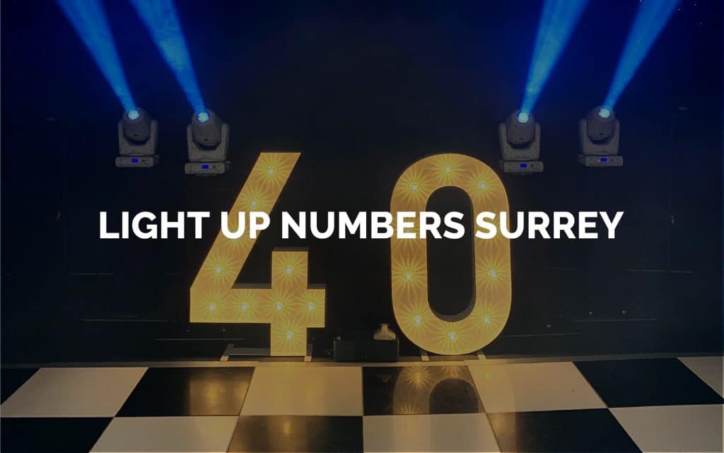 Light Up Number Hire in Surrey