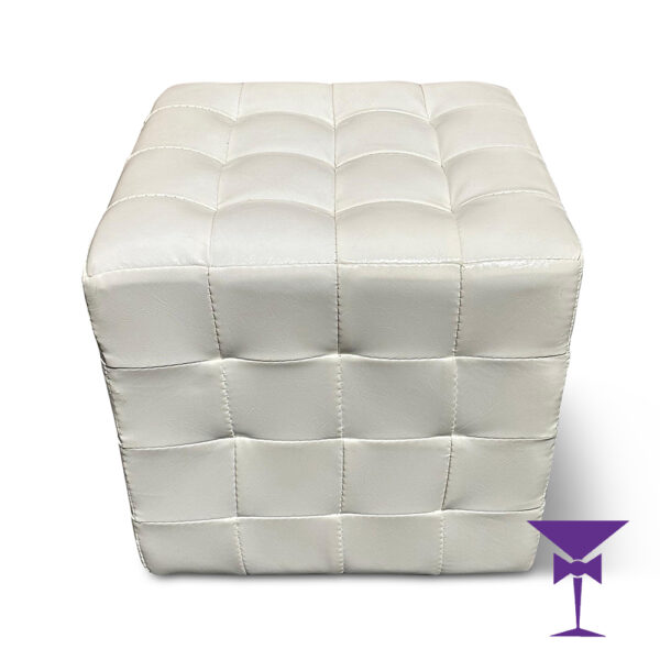 Hire a padded white cube seat for your event