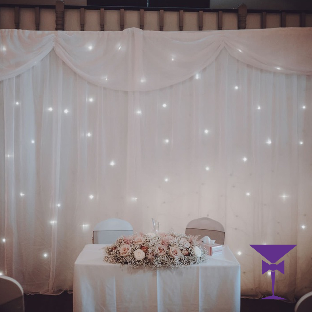Starlit White Wedding Drape Hire Surrey & London