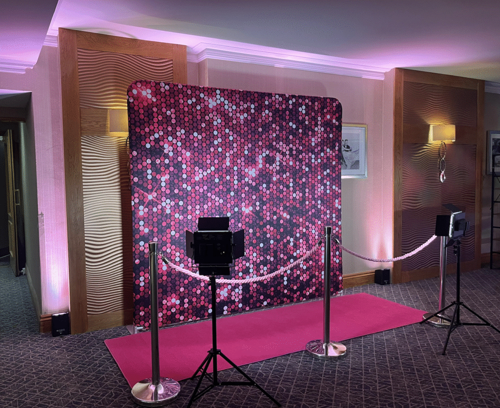 Pink Sequin Backdrop & Pink Carpet Package