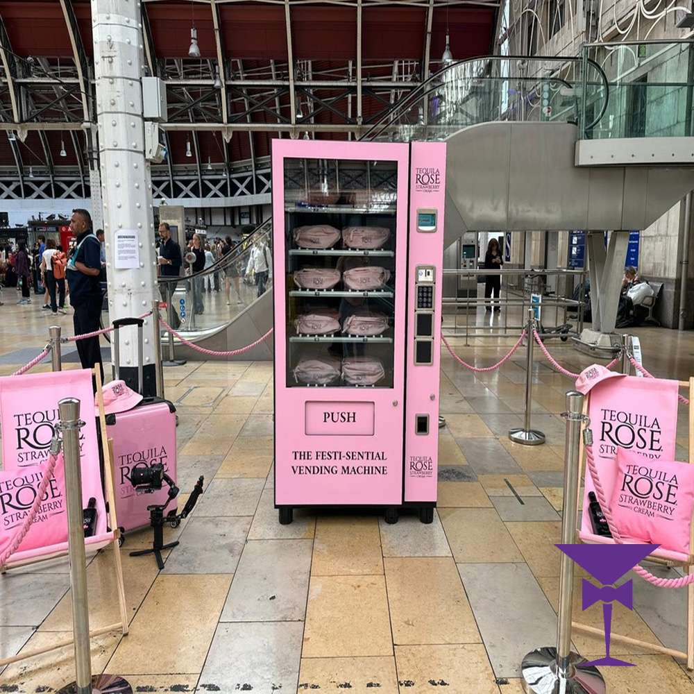 Baby Pink Stanchion Rope Hire at London Launch event