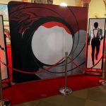 James Bond Themed Backdrop & Silhouette Boards