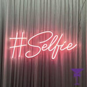 Selfie Pink LED Neon Hire