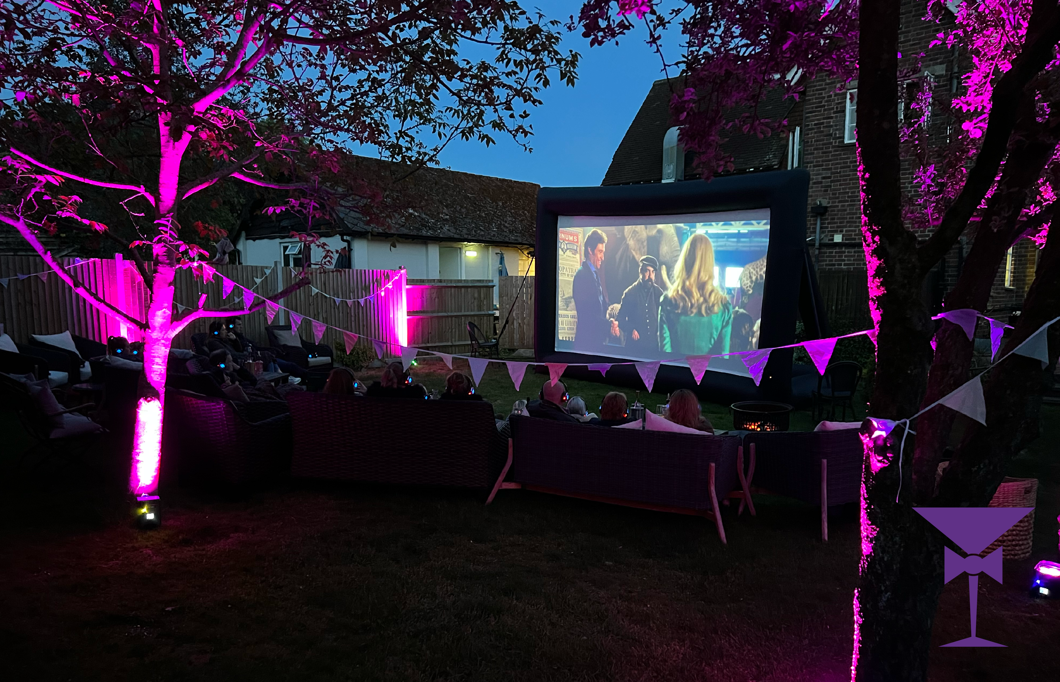 Outdoor movie night in Effingham Surrey.