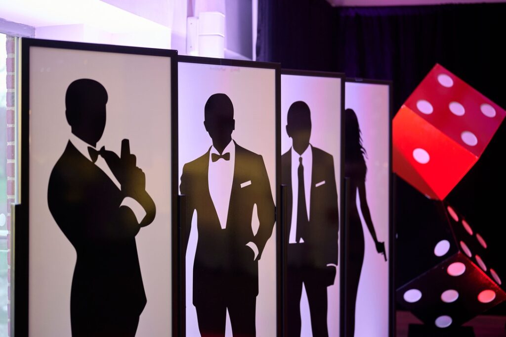 James Bond Themed Party - Silhouettes & Props