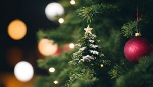 Close-up,View,Of,A,Christmas,Tree,Background