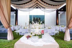 A,Wide,Angle,View,Of,A,Wedding,Reception,Venue,,With