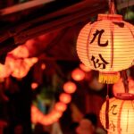 Closeup,Beautiful,Chinese,Style,Red,Lantern,Of,Old,Town,Jiufen