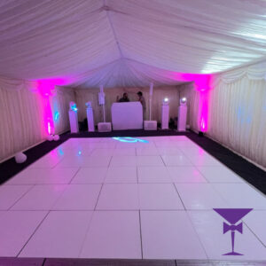 White dance floor hire in Surrey & Sussex from Daniel Lay Event Services