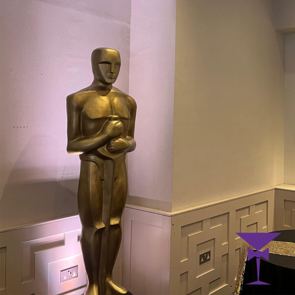 Close up of our giant oscars props for hire