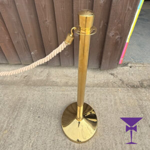 Khaki Gold Stanchion Rope For Hire