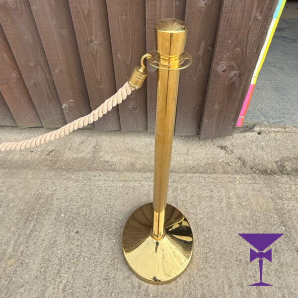 Khaki Gold Stanchion Rope For Hire