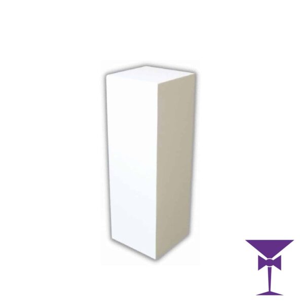 White Display Plinth Pedestal Hire - 100cm x 30cm x 30cm - Image 2