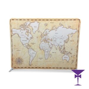 10ft Wide World Map Backdrop
