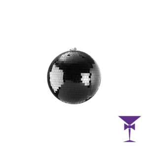 20cm (8″) Mirror Ball Black