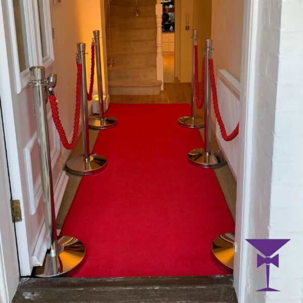 Red Carpet Package 3 - 1M X 3M Red Carpet Package - Silver Posts - Image 3