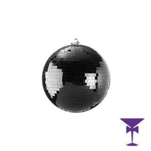 30cm (12″) Mirror Ball Black