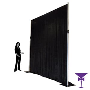 3m High Black Draping With Framework