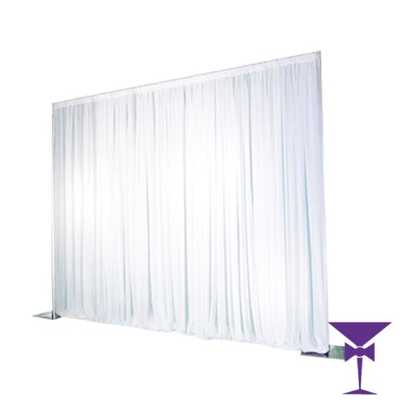4m High White Pleated Draping With Framework