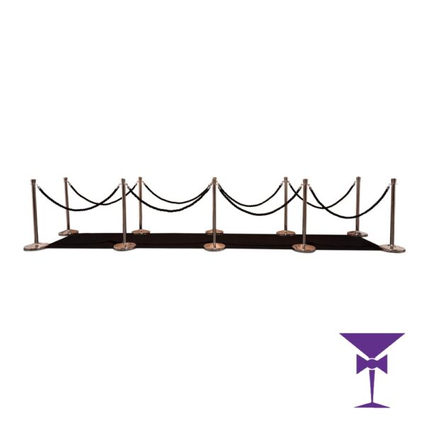 Black Carpet Hire - Package 1 (Silver Posts) - 1 Metre x 5 Metre - Image 2