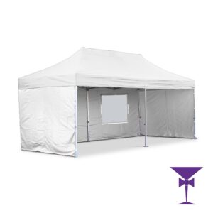 6 Metre x 3 Metre Gazebo White - With Sides