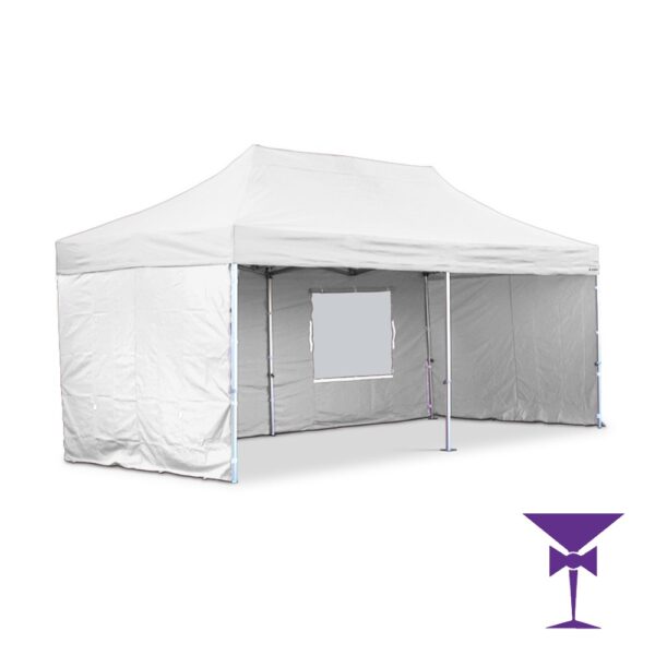 6 Metre x 3 Metre Gazebo White - With Sides