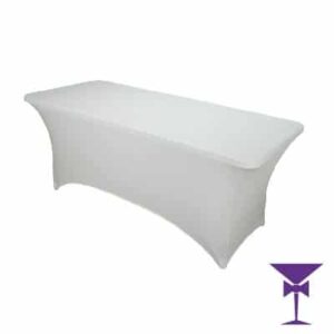 6ft Trestle Table Hire With White Cover