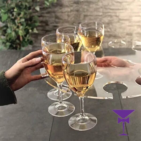 Acrylic Flute Serving Tray - Image 2