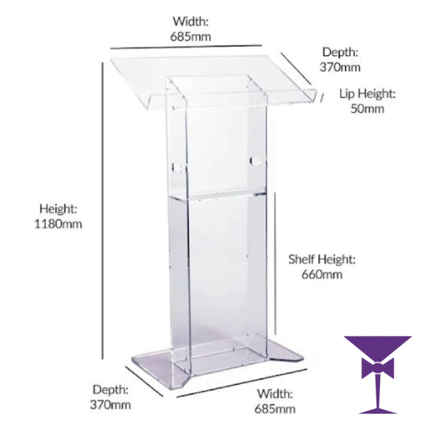 Acrylic Lectern Hire - Image 2