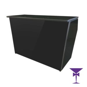 Modern Black Bar Hire/Black DJ Booth – Straight Section