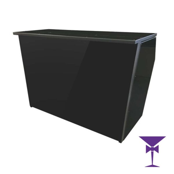 Modern Black Bar Hire/Black DJ Booth – Straight Section