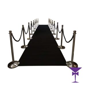 Black Carpet Package 2 - 1.5x10m With Silver Posts