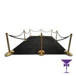 Square 3 Metre Black Carpet Package - Gold Posts