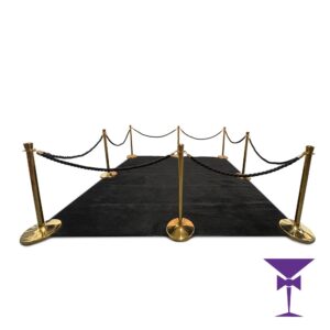Black Carpet Hire – Package 4 – Presentation Package (Gold Posts) 3 Metre x 3 Metre