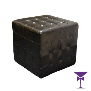 Ottoman Cube Seat Hire - Black