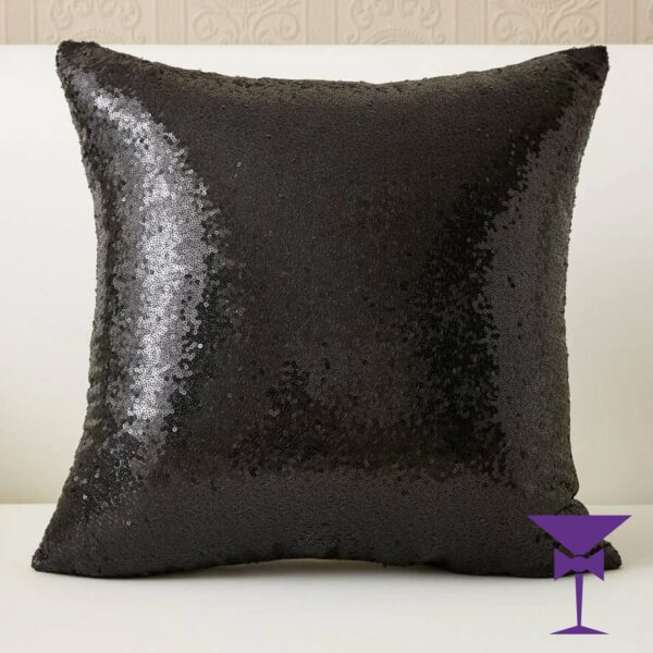 Black Sequin Cushion - 45x45cm