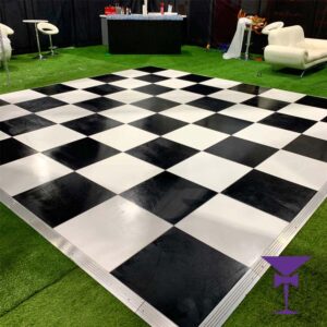 Black & White Dance Floor Hire - 16ft x 16ft