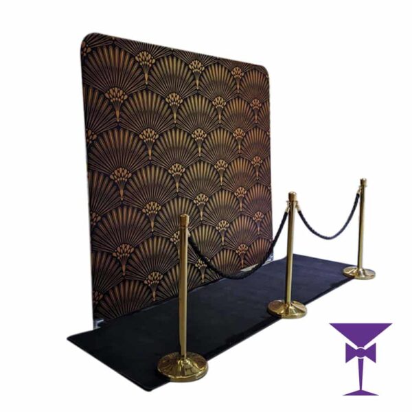 Great Gatsby Black & Gold Backdrop With Black Carpet Package - Image 2