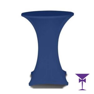 Poseur Table With Blue Cover