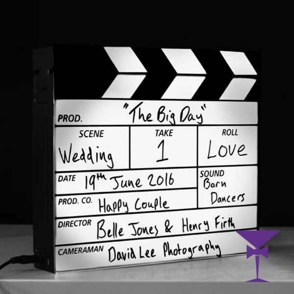 LED Clapperboard Event Planner Hire