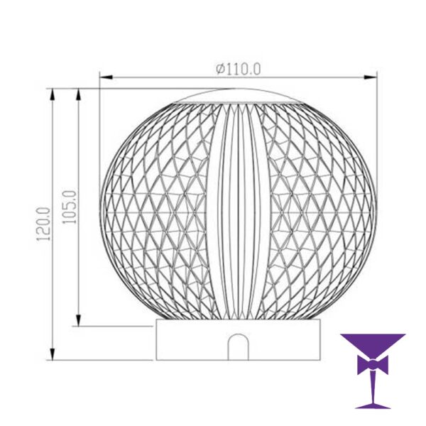 Crystal Globe LED Table Lamp - Medium - Image 3