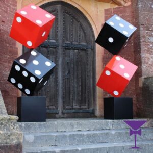 Pair of Giant Tumbling Dice (Red & Black)