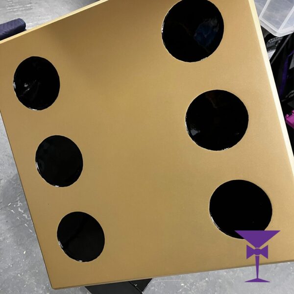 Pair of Giant Tumbling Dice (Gold) - Image 2