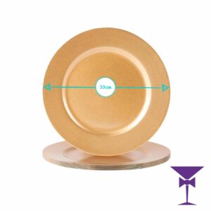 Metallic Gold Charger Plate Hire - 33cm