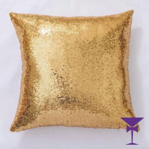 Gold Sequin Cushion - 45x45cm