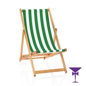 Deck Chair - Green & White Striped