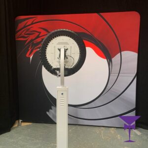 James Bond Themed Photo Booth - Blood Barrel Backdrop