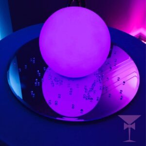 LED Sphere & Mirror Plate Centrepiece