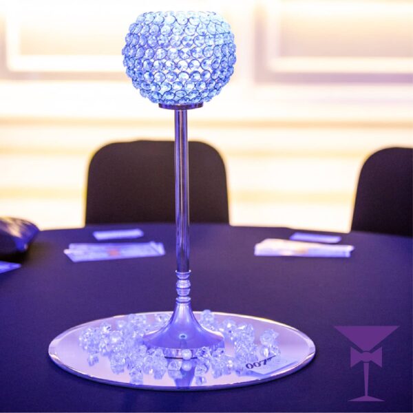 Martini Bowl Crystal Centre Piece With Mirror plate